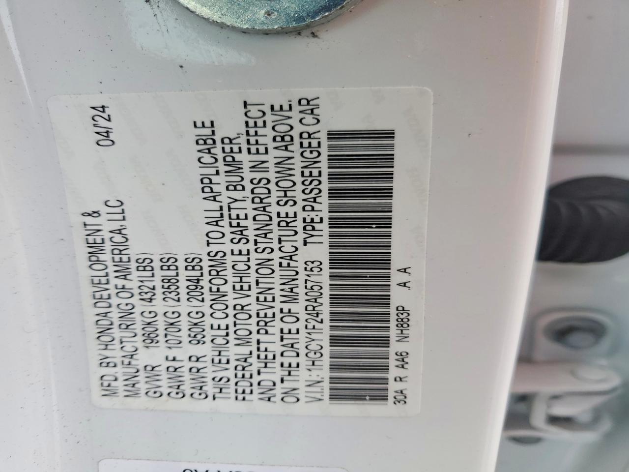 2024 HONDA ACCORD LX photo 12