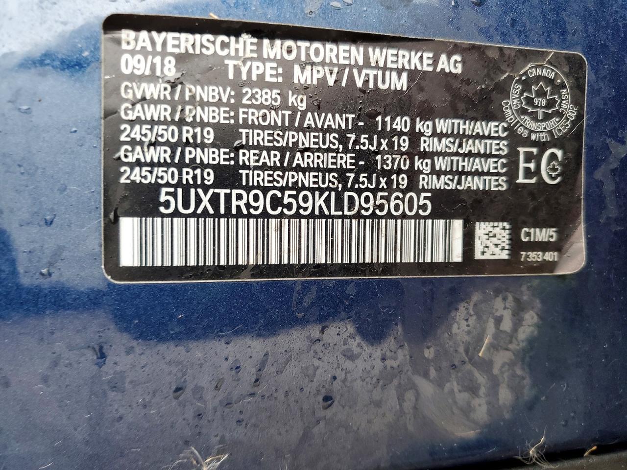 2019 BMW X3 XDRIVE30I photo 13