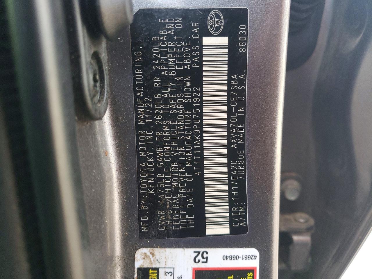 2023 TOYOTA CAMRY SE NIGHT SHADE photo 13