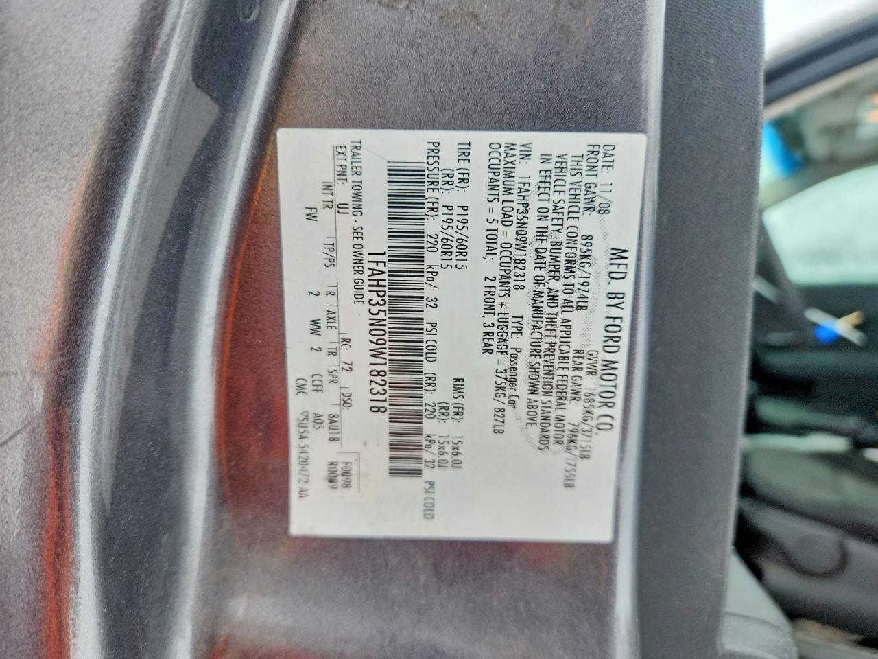 2009 FORD FOCUS SE photo 12