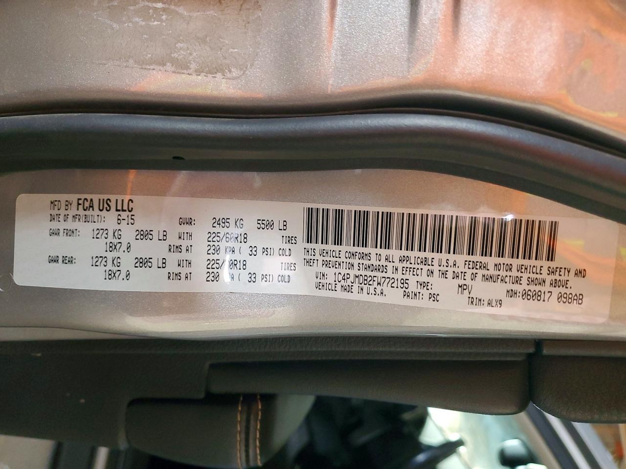 2015 JEEP CHEROKEE LIMITED photo 12