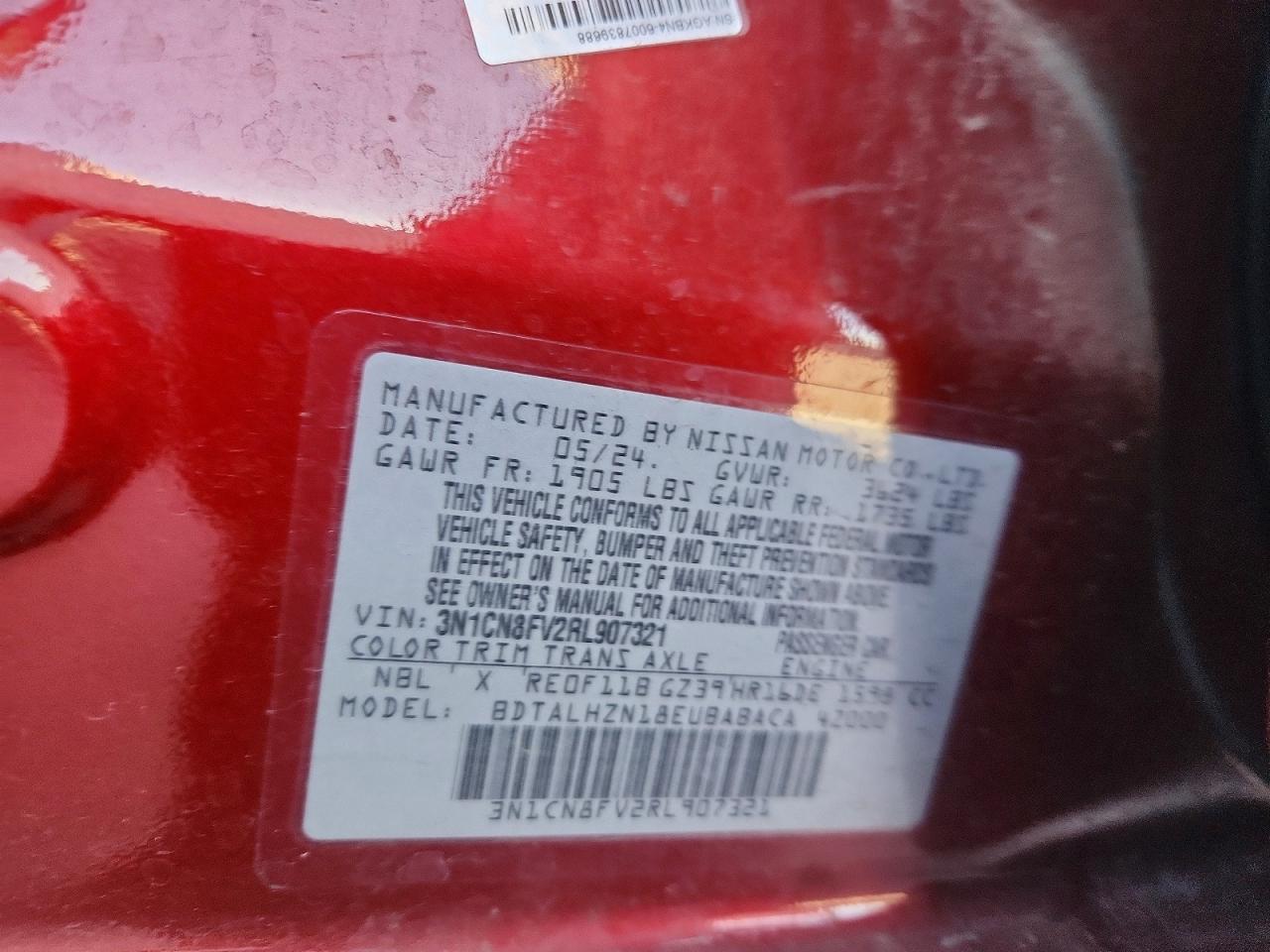 2024 NISSAN VERSA SR photo 12