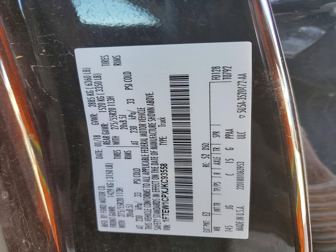 2018 FORD F150 SUPERCREW photo 12