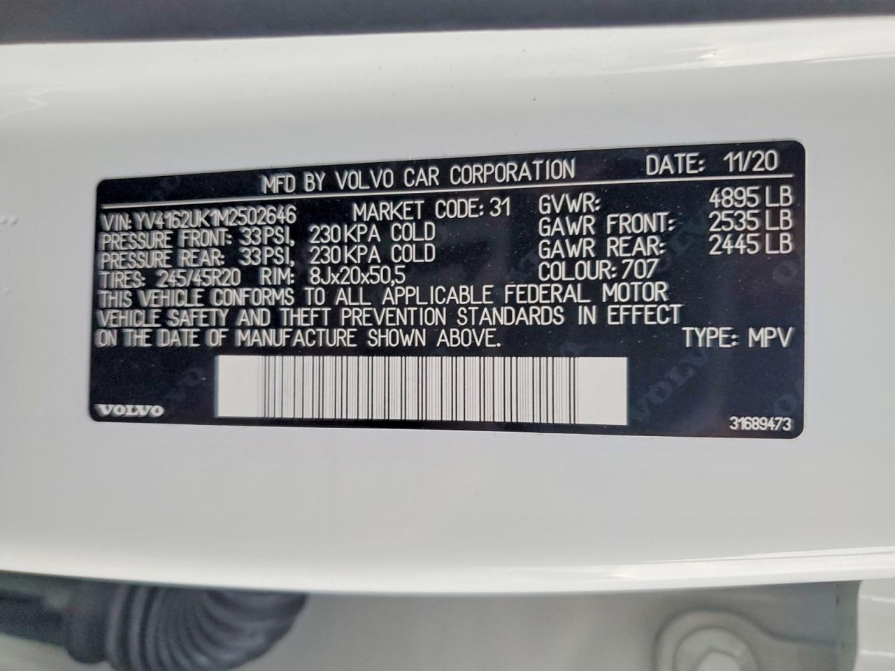 2021 VOLVO XC40 T5 MOMENTUM photo 13