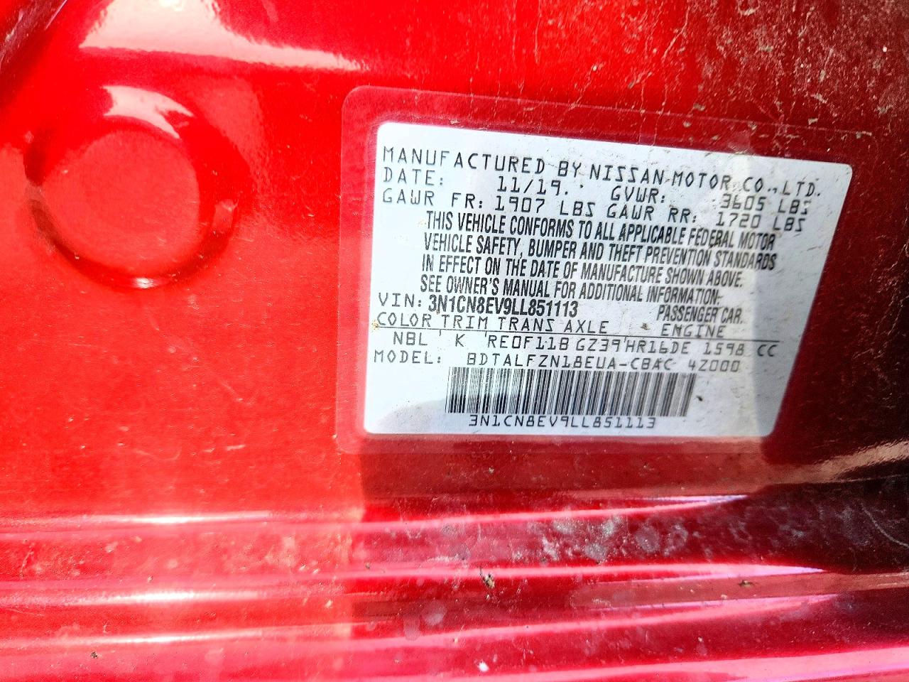 2020 NISSAN VERSA SV photo 12