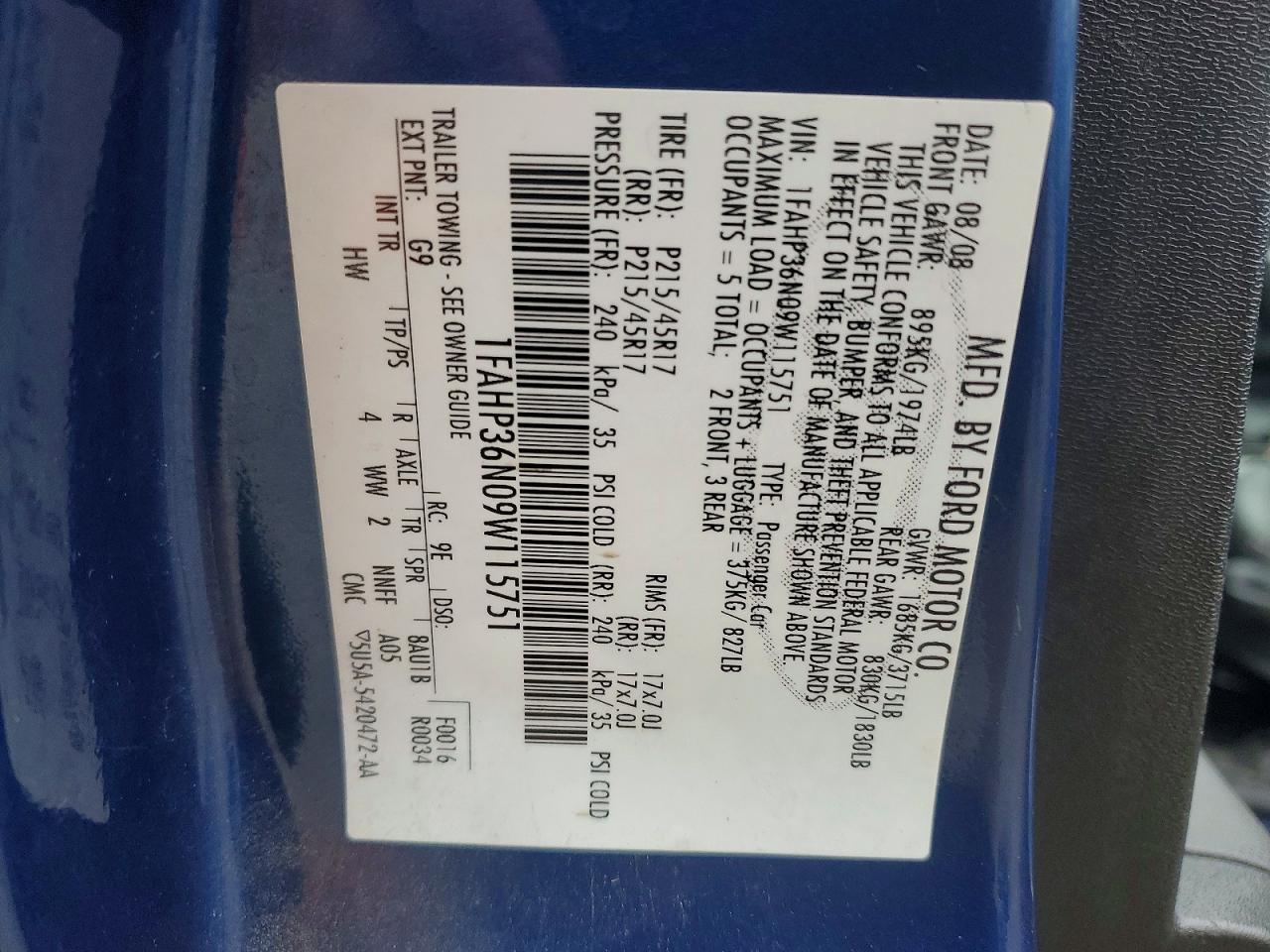 2009 FORD FOCUS SES photo 13