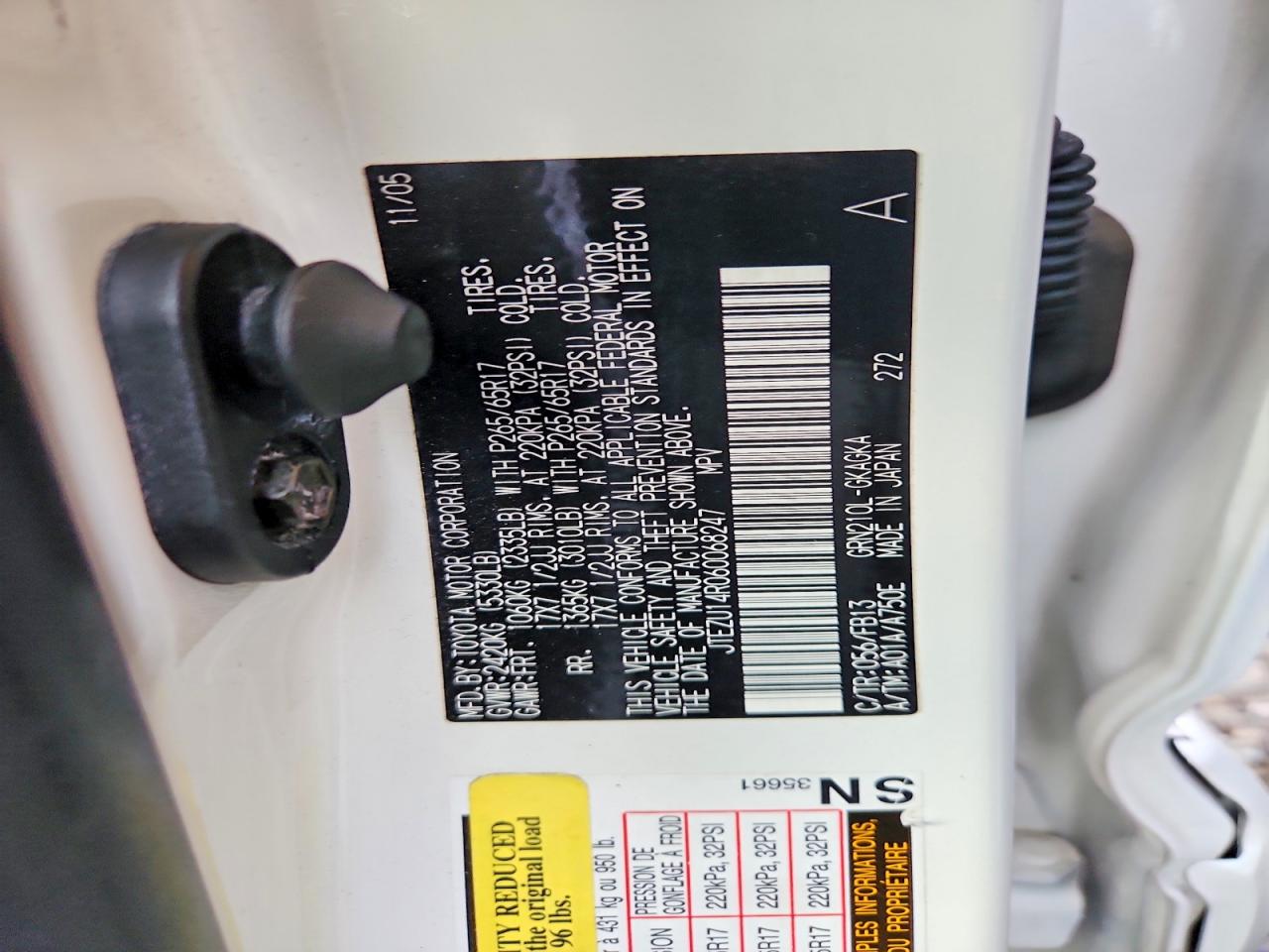 2006 TOYOTA 4RUNNER SR5 photo 13