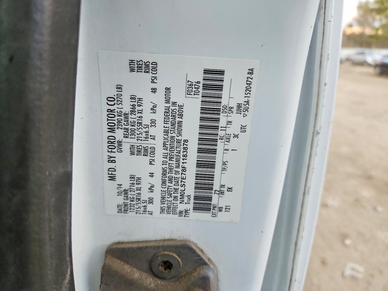 2015 FORD TRANSIT CONNECT XL photo 13