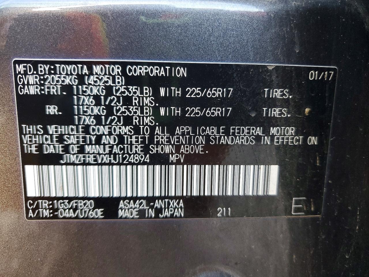 2017 TOYOTA RAV4 photo 12