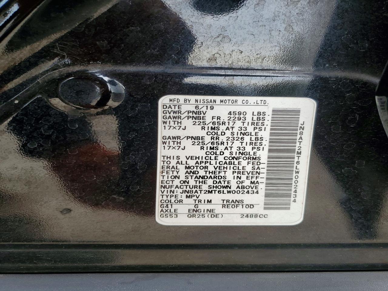 2020 NISSAN ROGUE S photo 13
