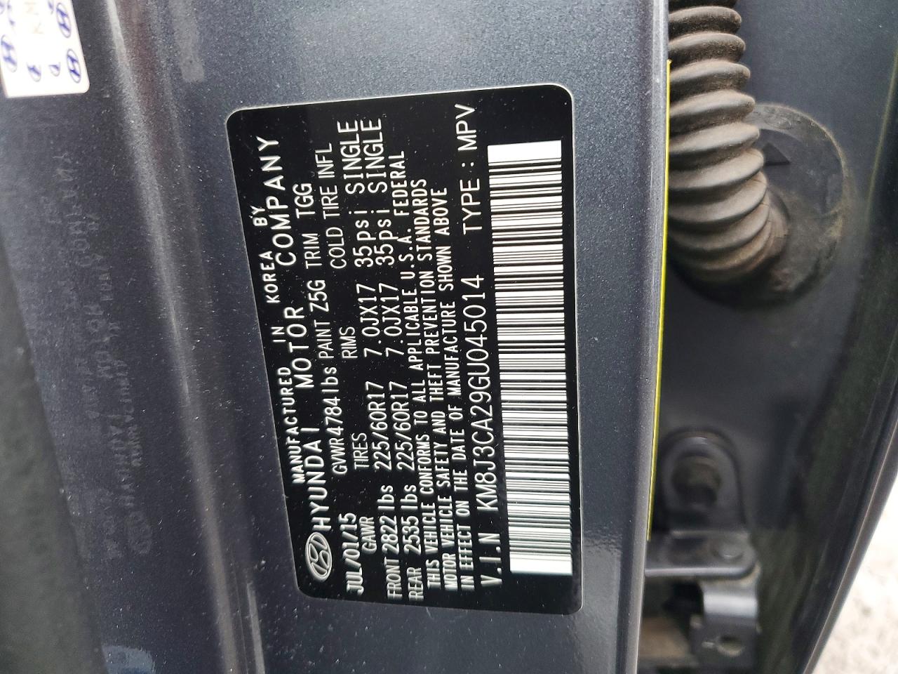 2016 HYUNDAI TUCSON LIMITED photo 14