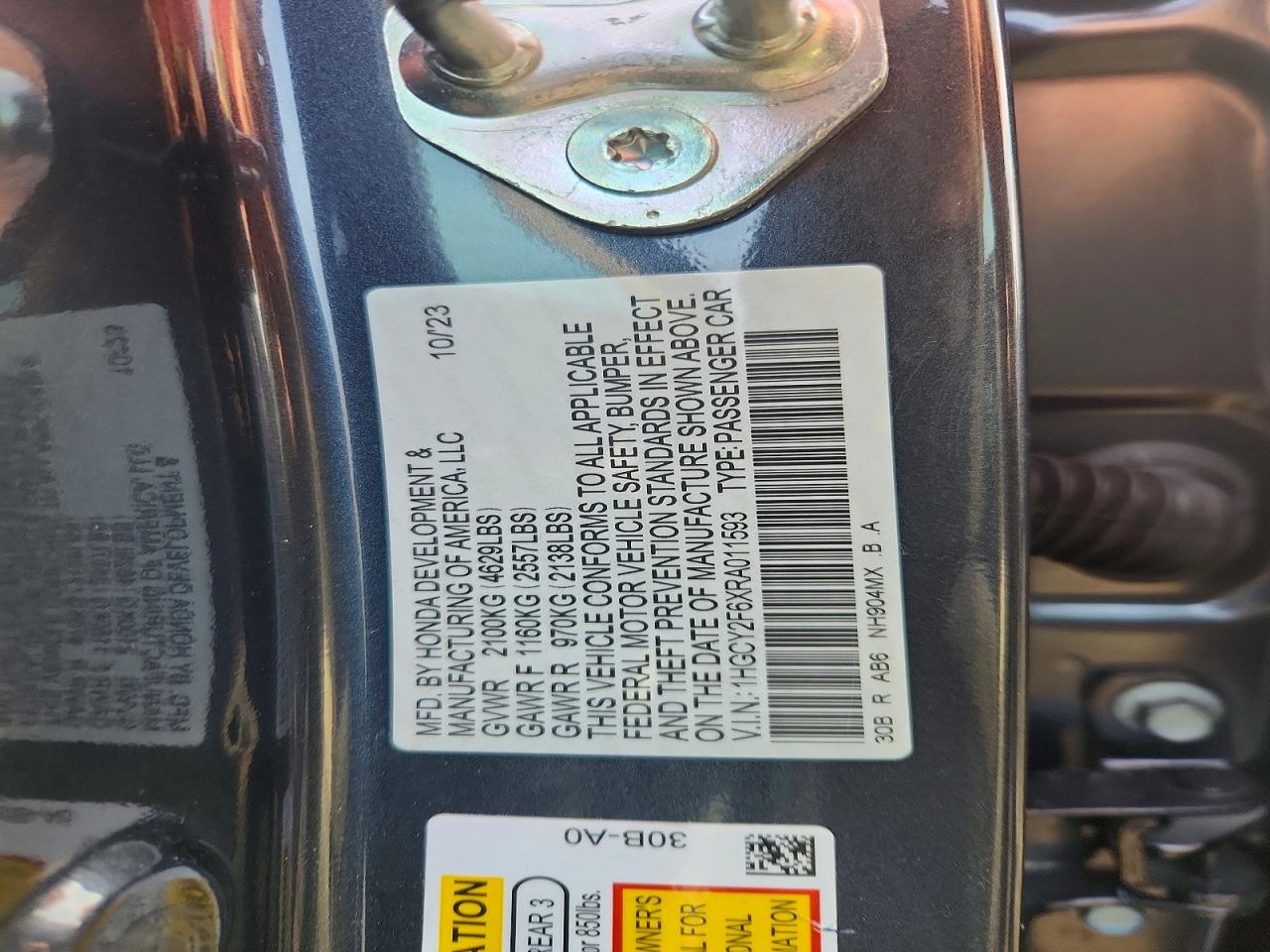2024 HONDA ACCORD HYBRID EXL photo 12