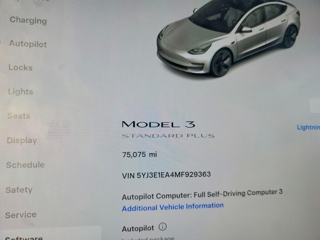 2021 TESLA MODEL 3 photo 9
