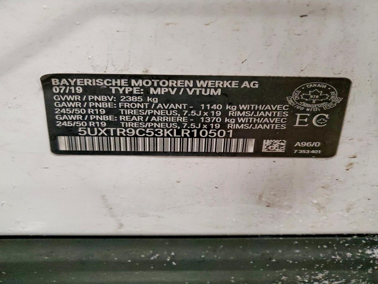 2019 BMW X3 XDRIVE30I photo 13
