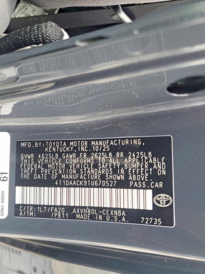 2026 TOYOTA CAMRY XSE photo 13