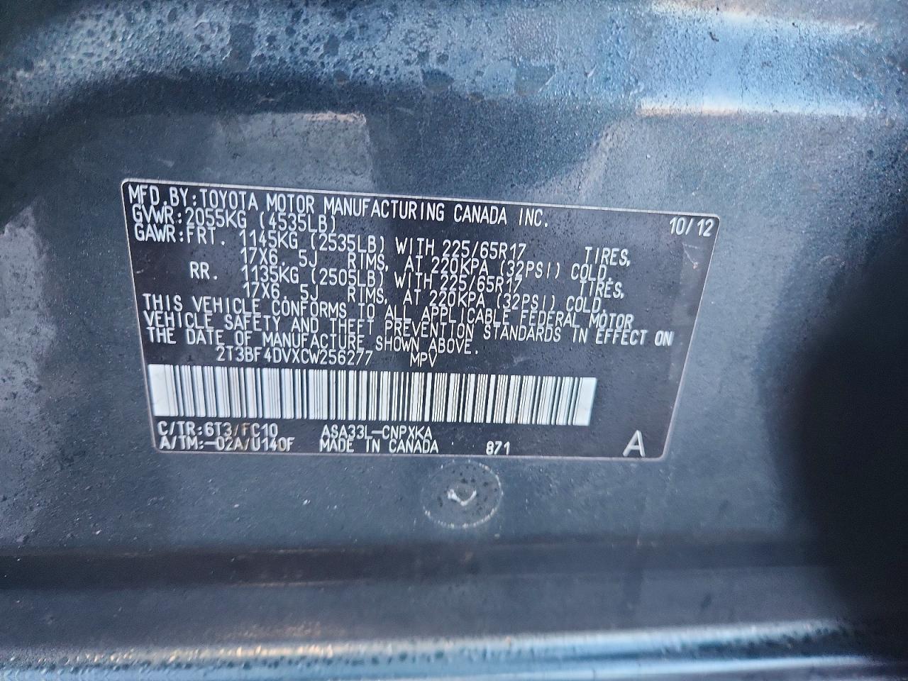 2012 TOYOTA RAV4 photo 12