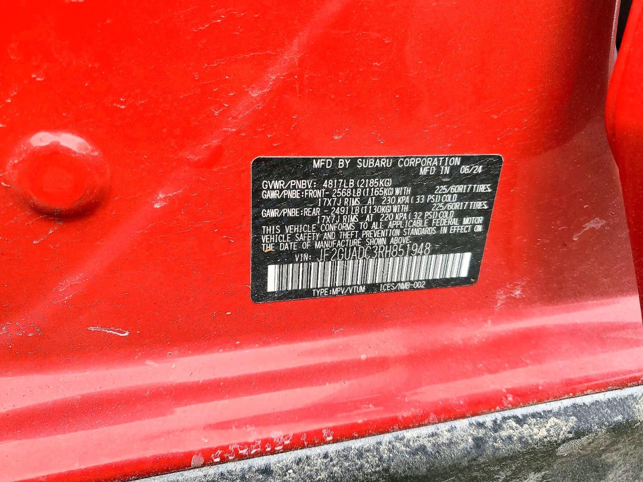 2024 SUBARU CROSSTREK PREMIUM photo 14