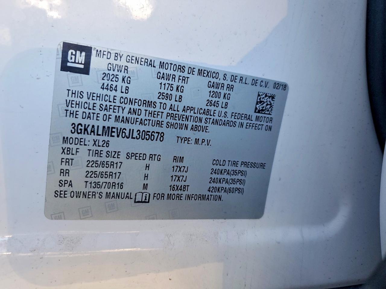 2018 GMC TERRAIN SLE photo 13