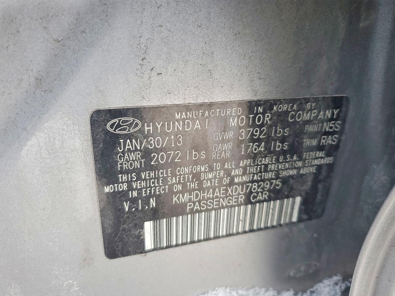 2013 HYUNDAI ELANTRA LIMITED photo 12