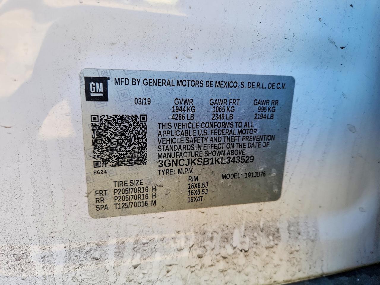 2019 CHEVROLET TRAX LS photo 12