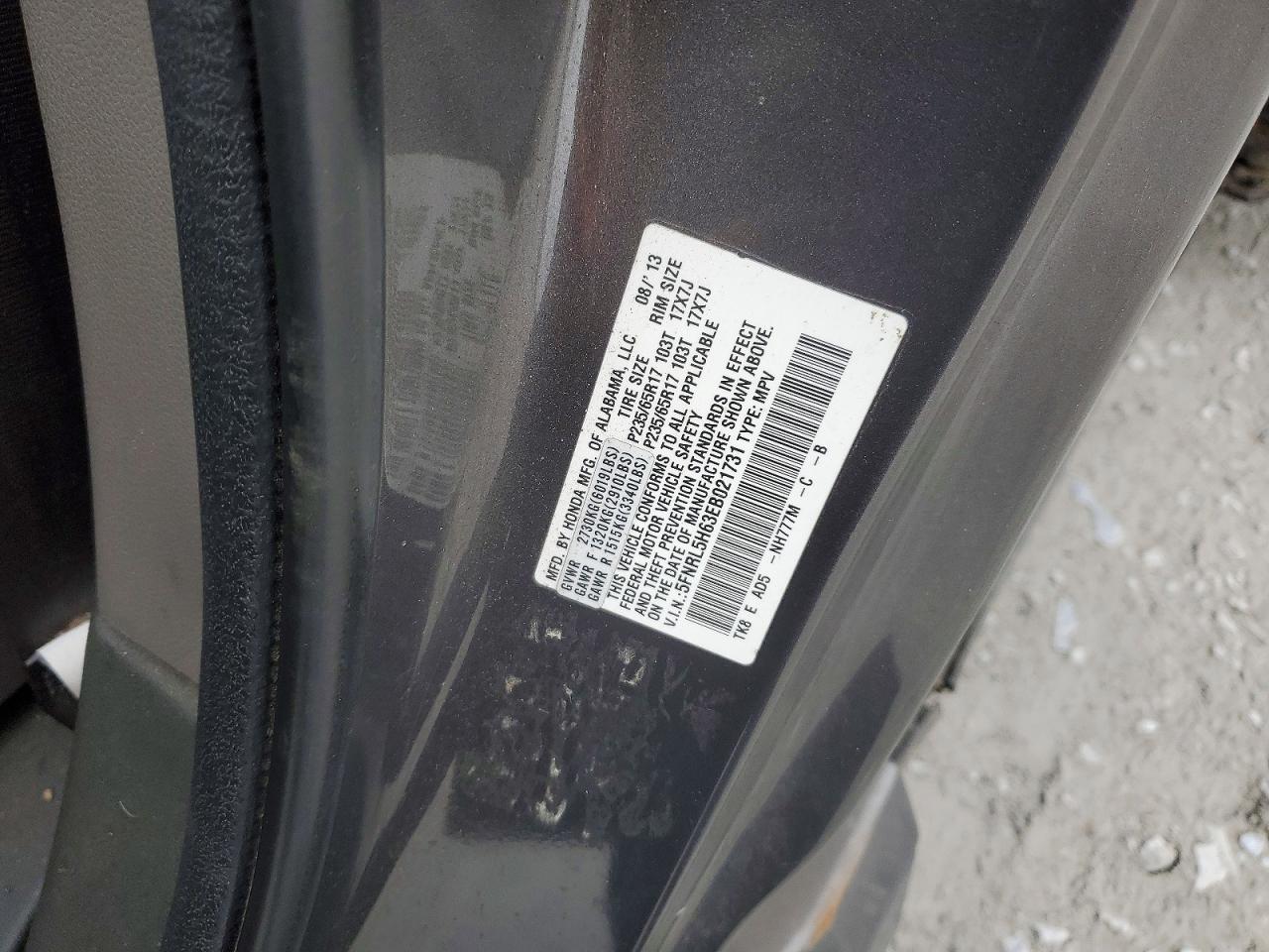 2014 HONDA ODYSSEY EXL photo 13