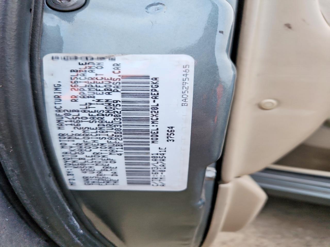 2003 TOYOTA AVALON XL photo 12