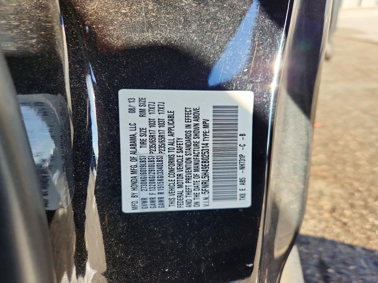 2014 HONDA ODYSSEY EX photo 13