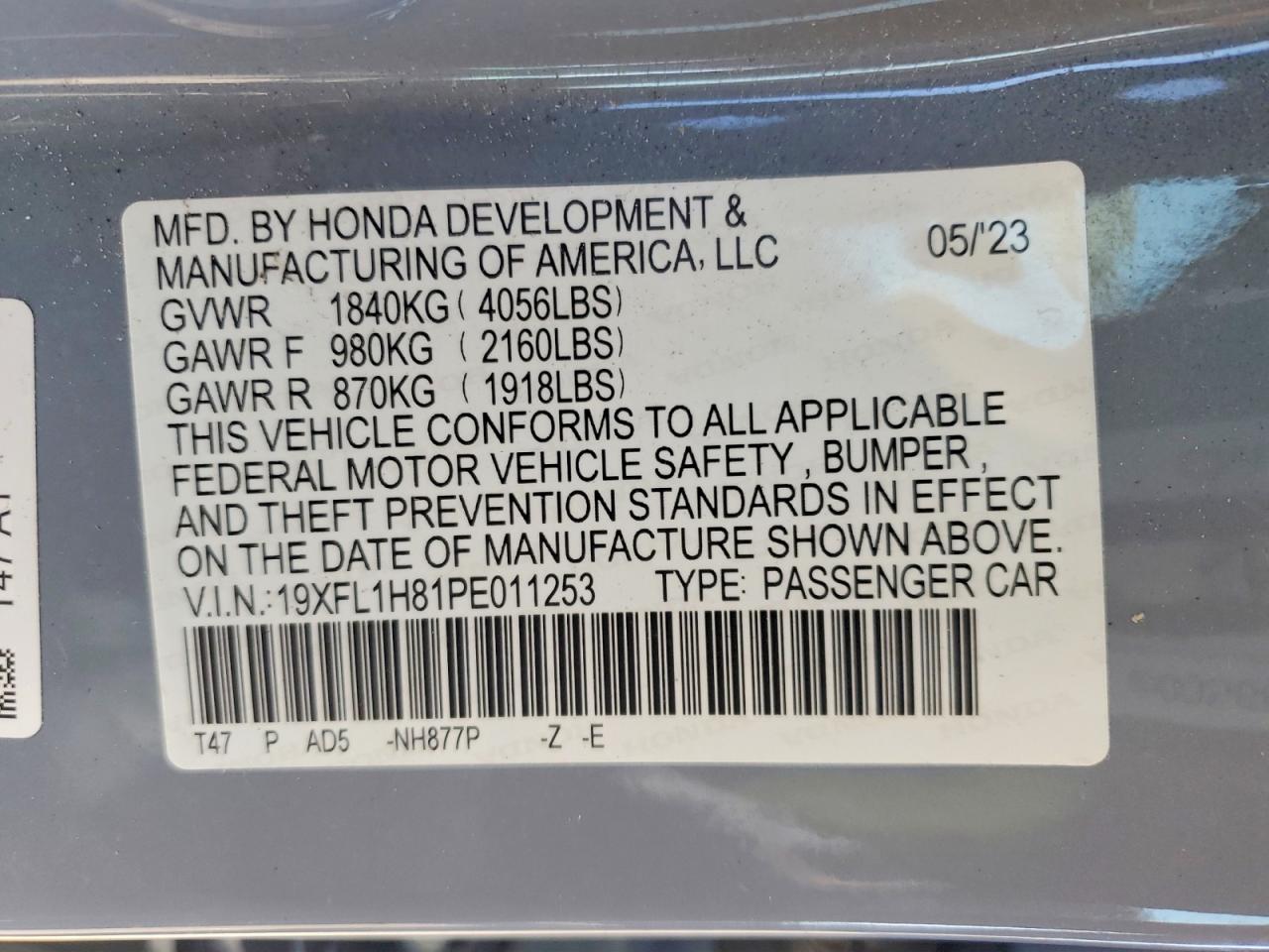 2023 HONDA CIVIC SPORT TOURING photo 34