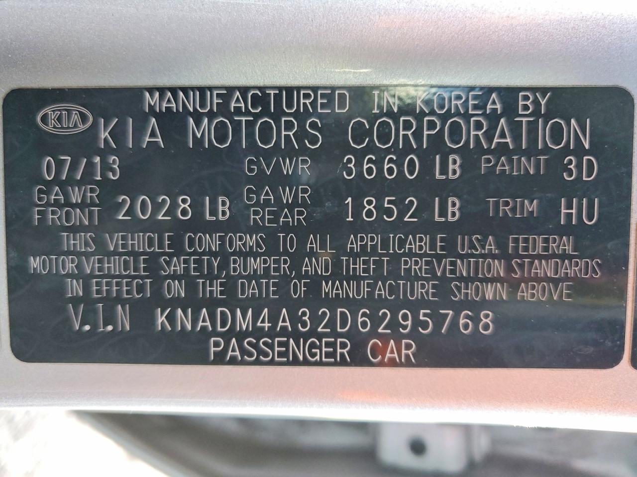 2013 KIA RIO LX photo 12