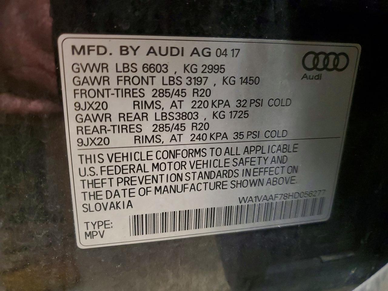 2017 AUDI Q7 PRESTIGE photo 14