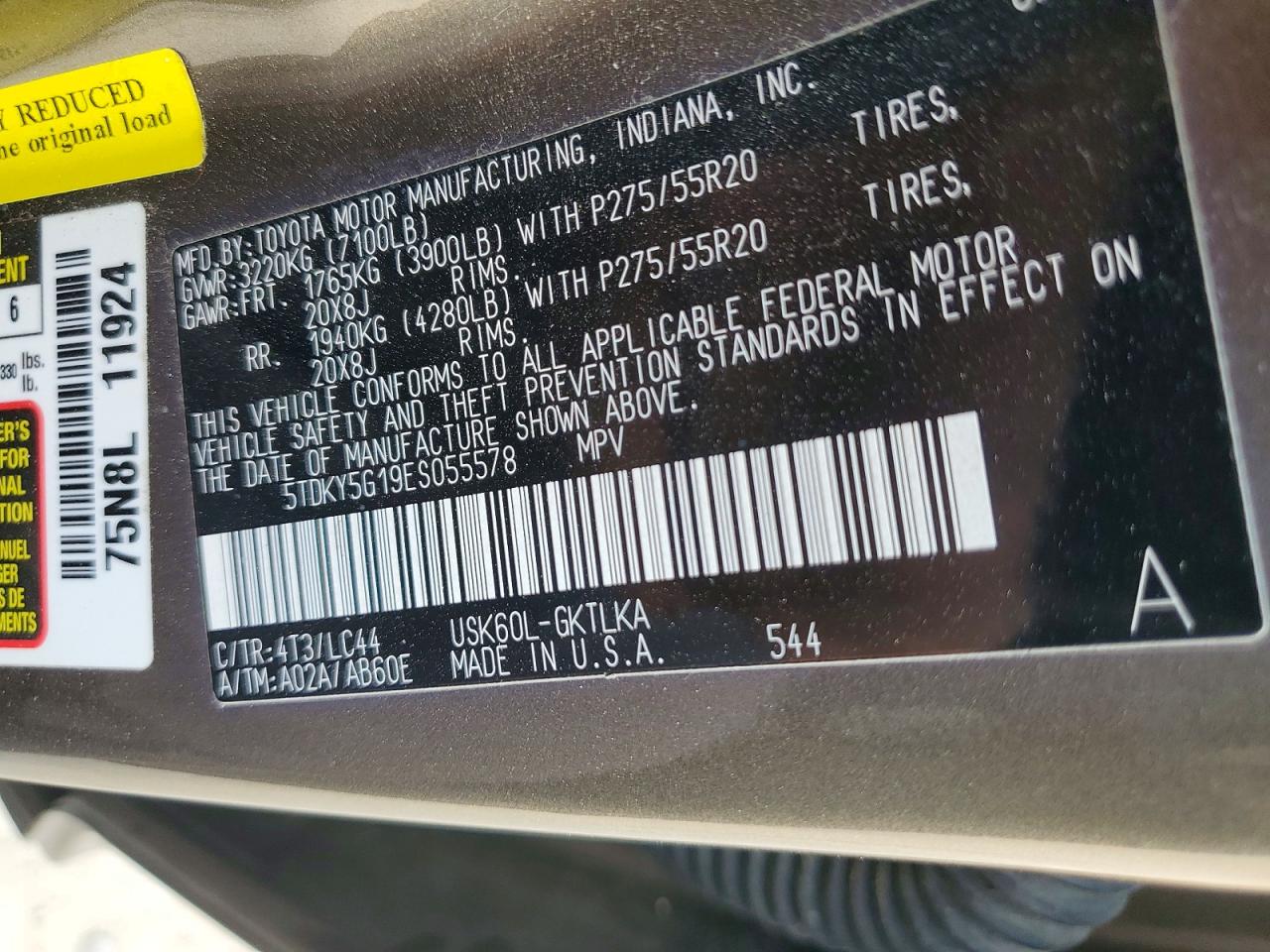 2014 TOYOTA SEQUOIA LIMITED photo 14