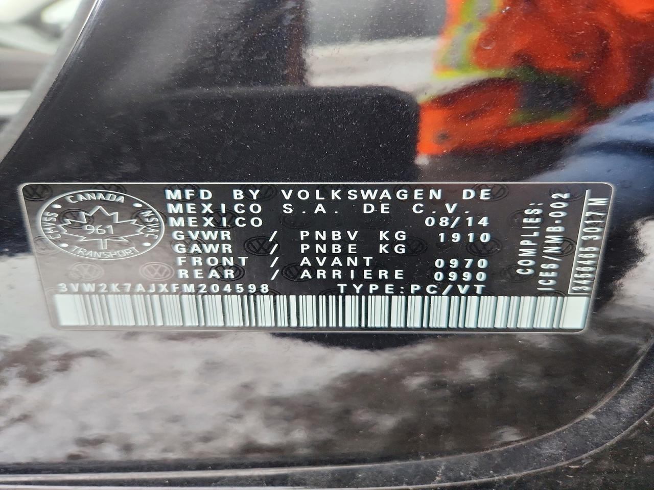 2015 VOLKSWAGEN JETTA BASE photo 23