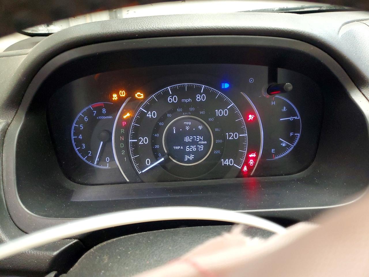2012 HONDA CR-V EXL photo 9