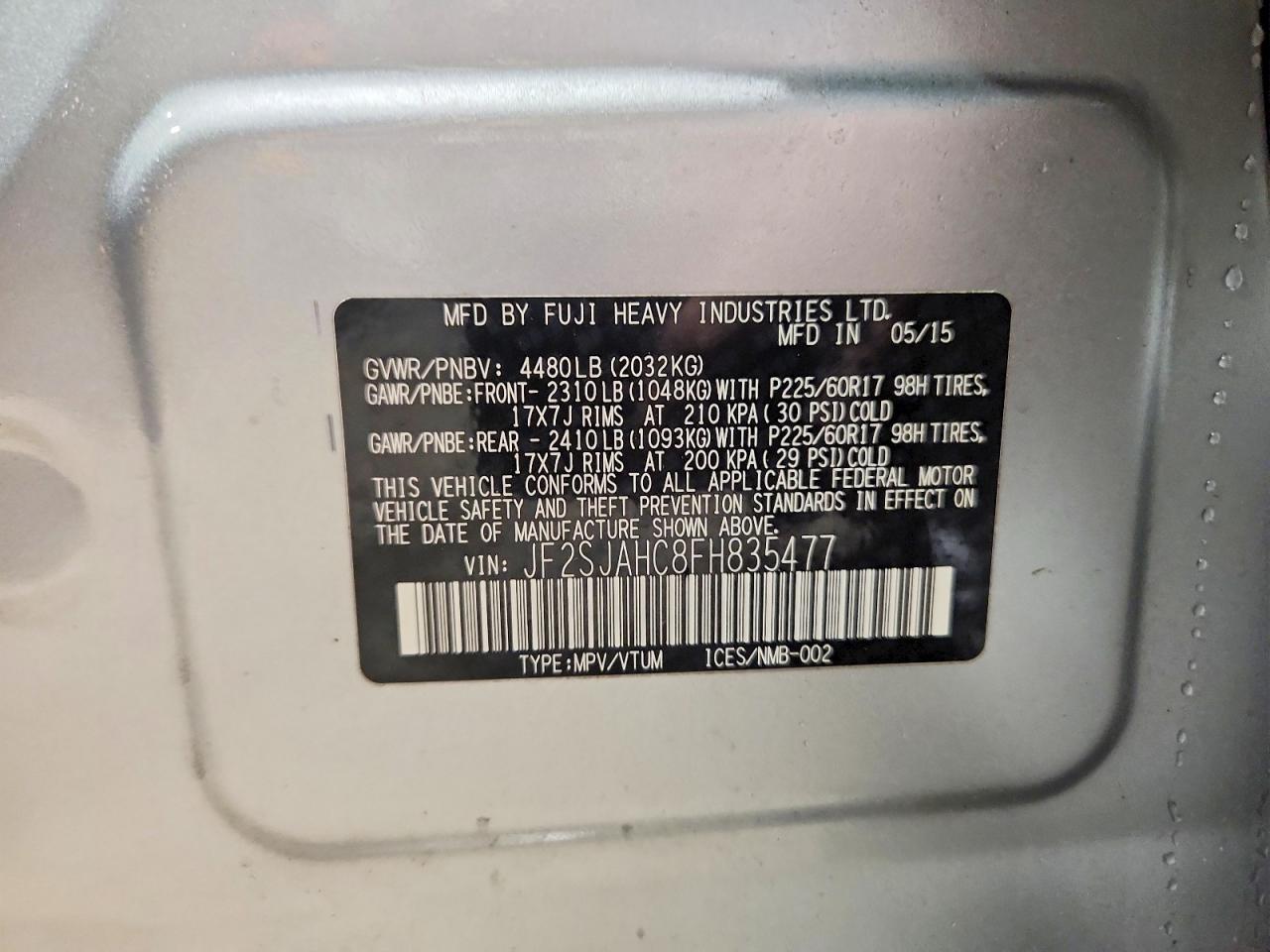 2015 SUBARU FORESTER 2.5I LIMITED photo 25