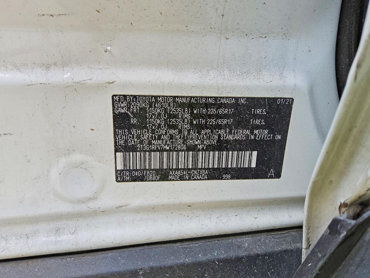 2021 TOYOTA RAV4 LE photo 13