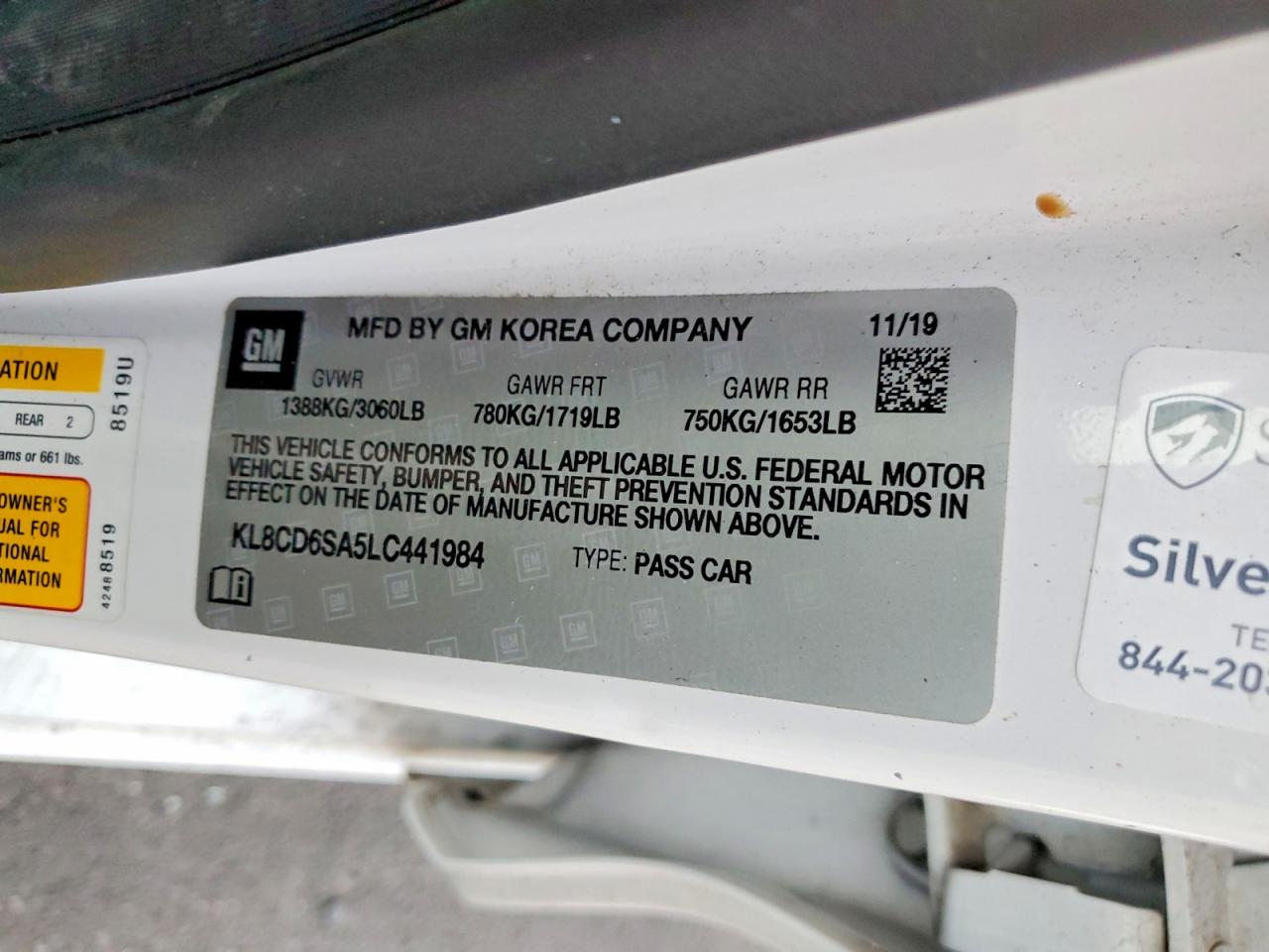 2020 CHEVROLET SPARK 1LT photo 13
