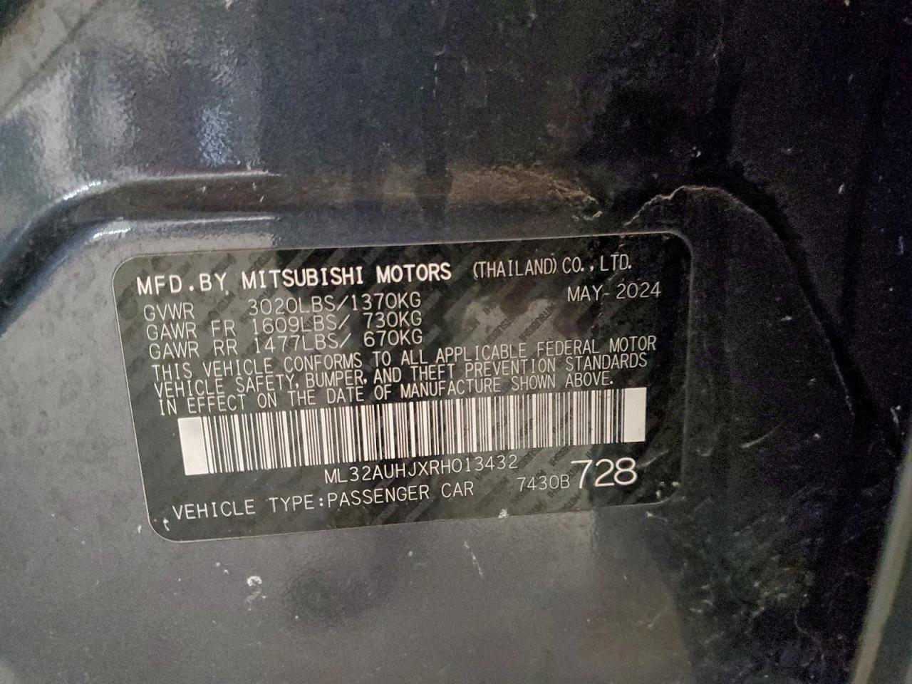 2024 MITSUBISHI MIRAGE ES photo 13