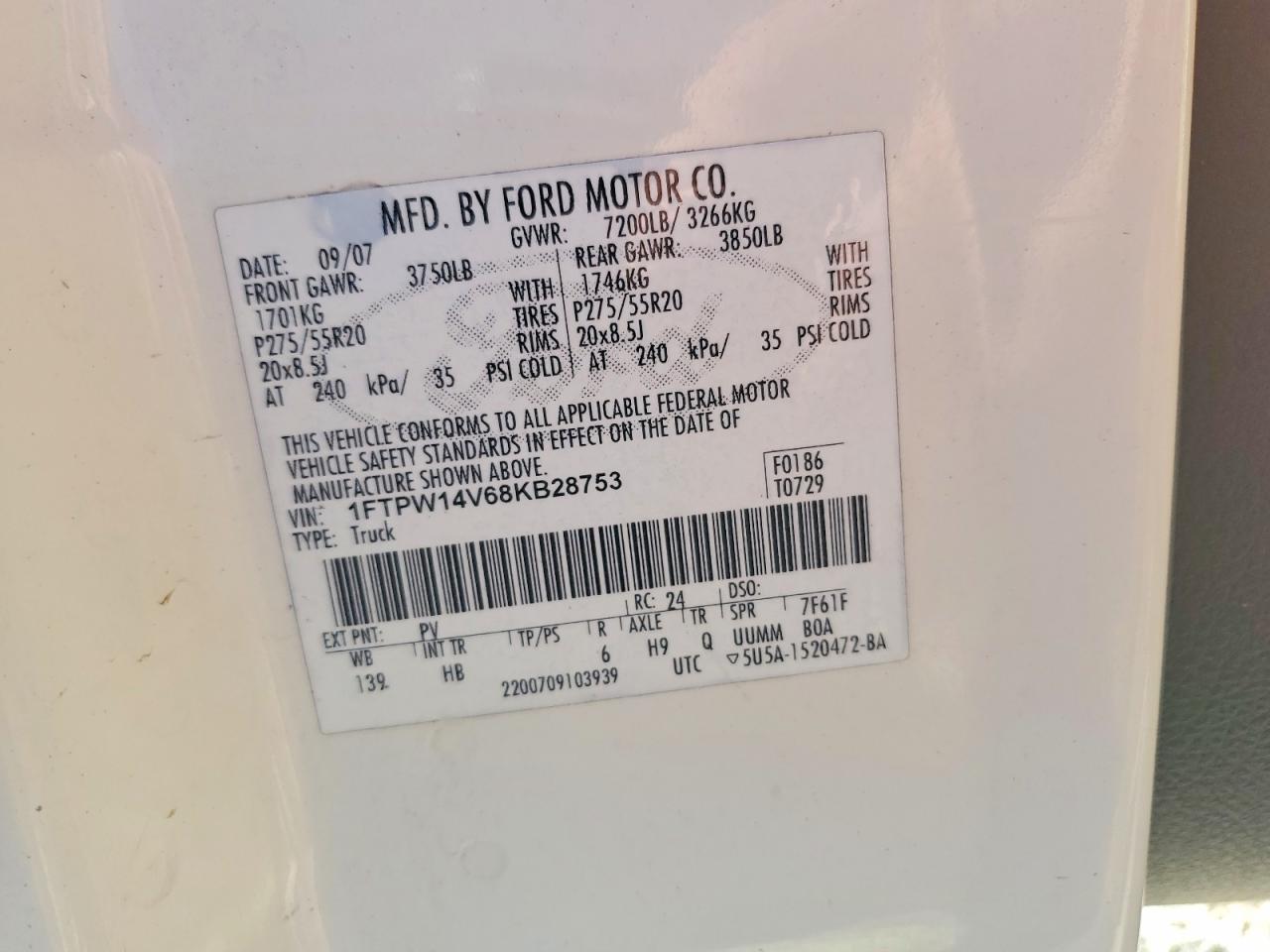 2008 FORD F150 SUPERCREW photo 13