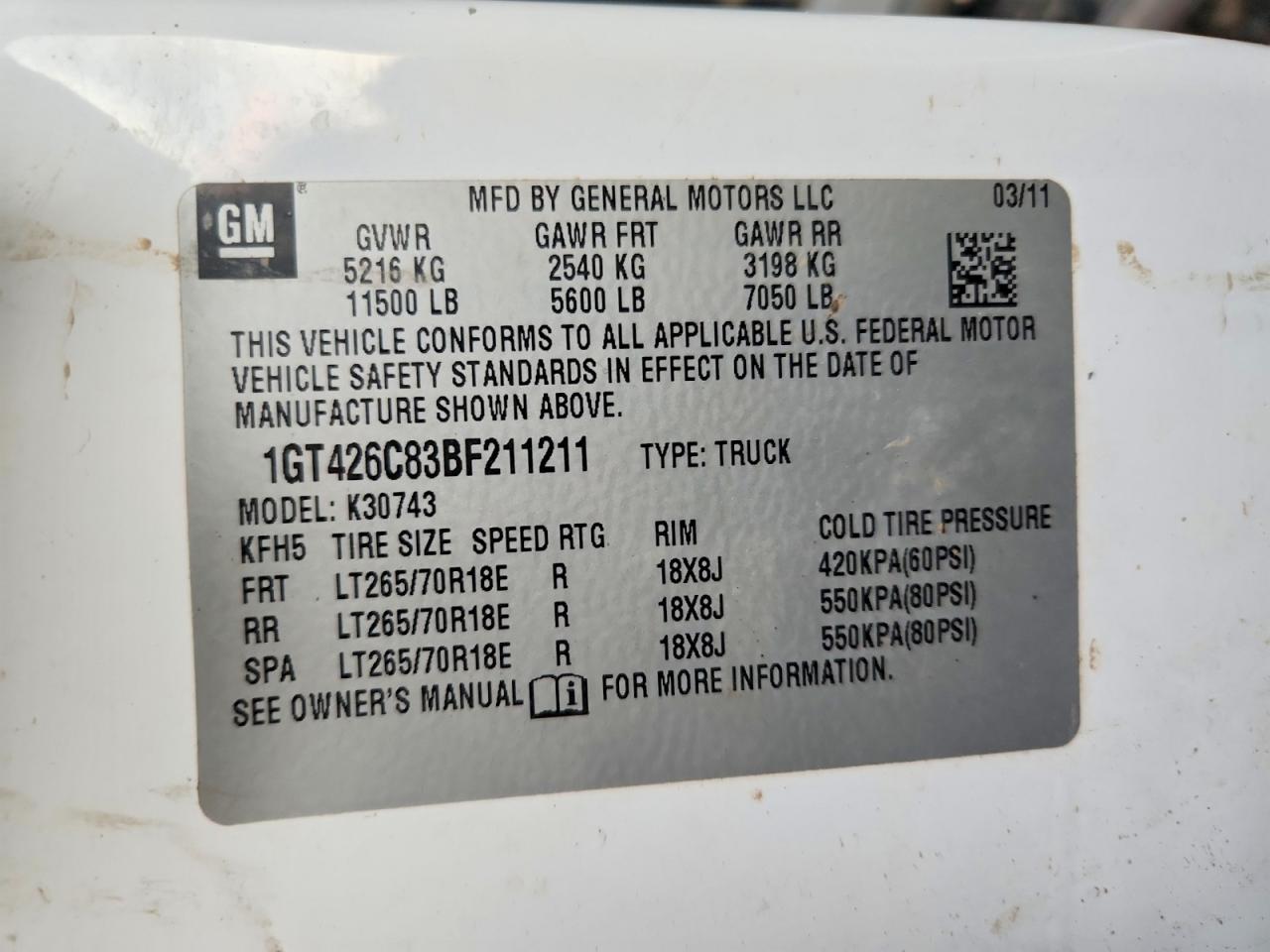 2011 GMC SIERRA K3500 DENALI photo 12