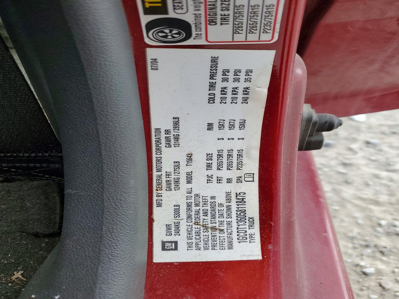 2005 CHEVROLET COLORADO photo 12