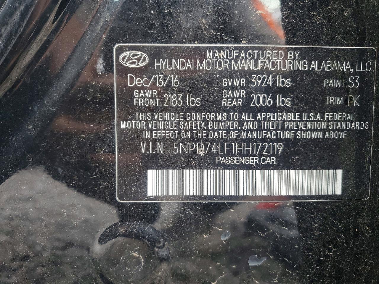 2017 HYUNDAI ELANTRA SE photo 12