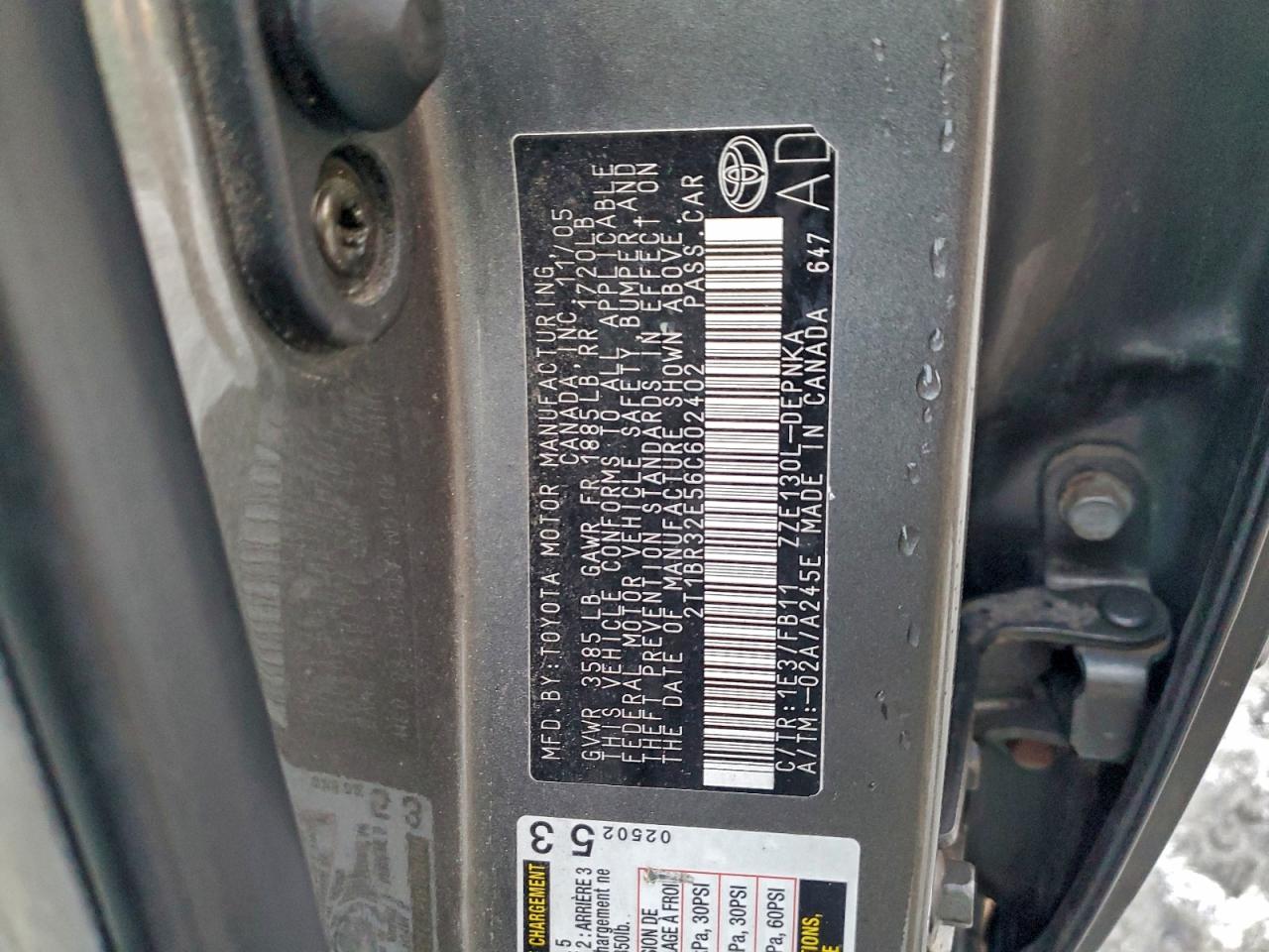 2006 TOYOTA COROLLA CE photo 12