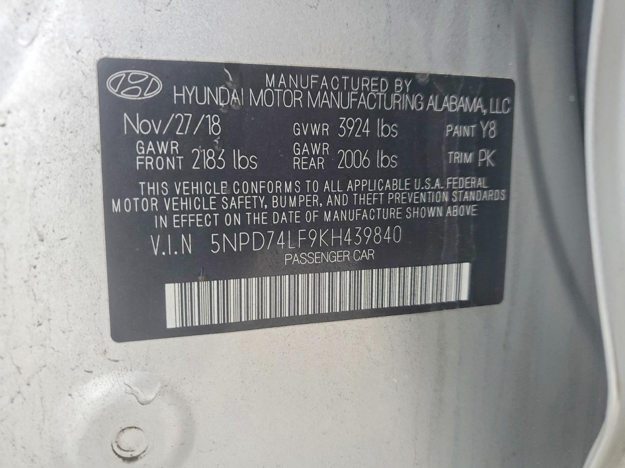 2019 HYUNDAI ELANTRA SE photo 12