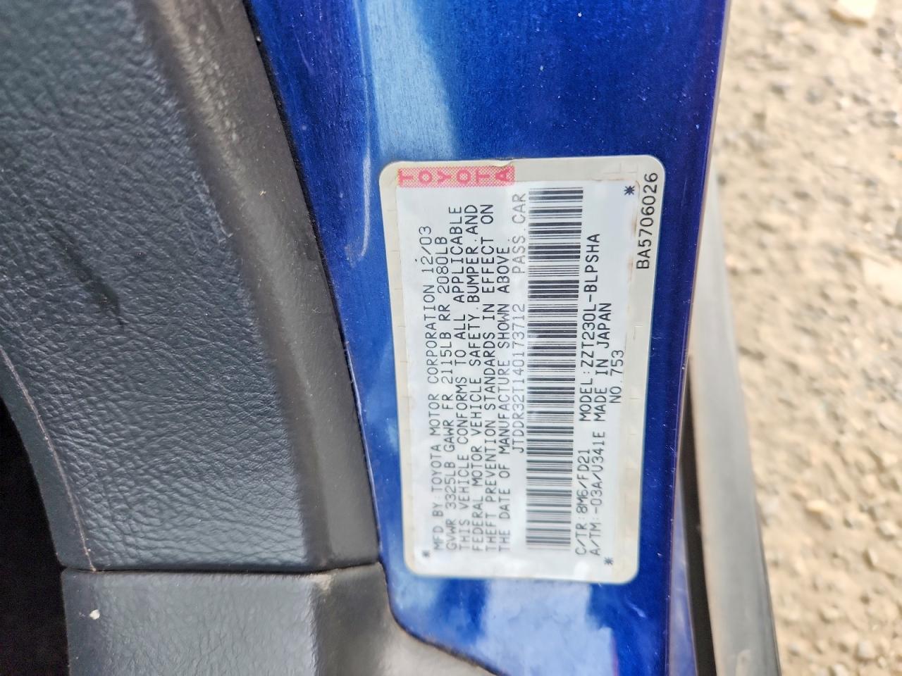 2004 TOYOTA CELICA GT photo 23