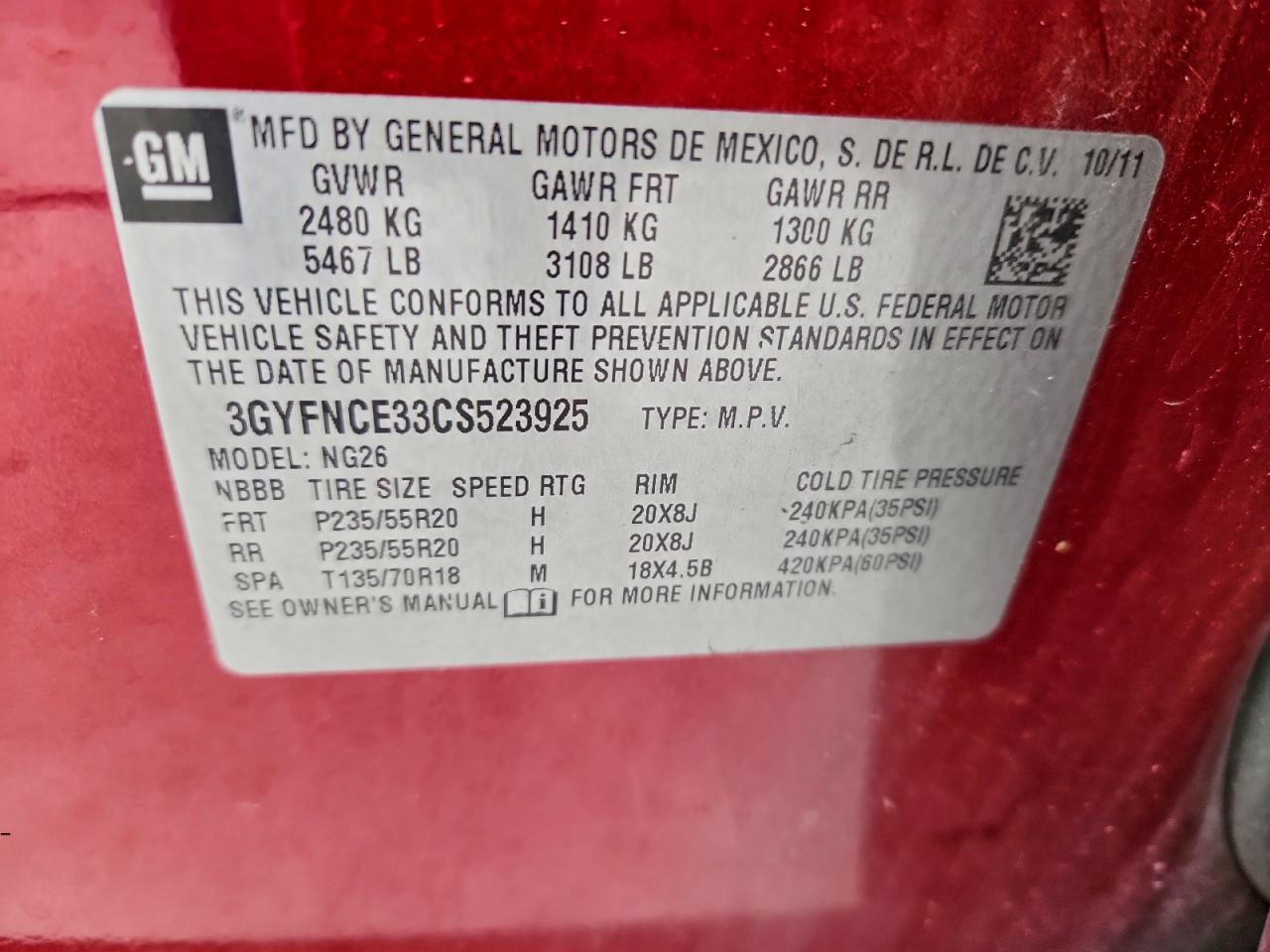 2012 CADILLAC SRX PREMIUM COLLECTION photo 13
