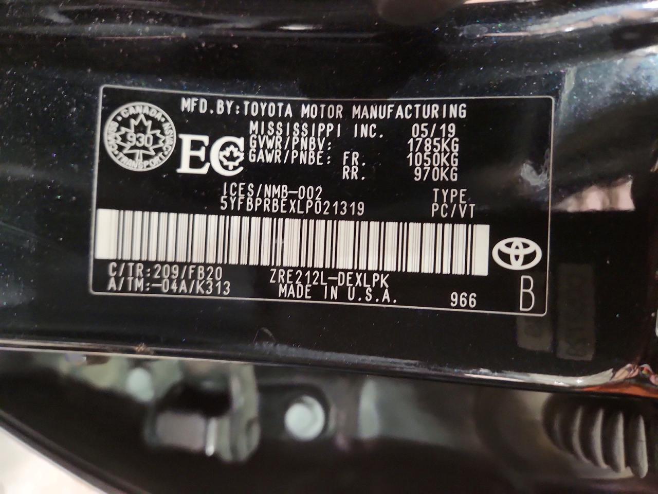 2020 TOYOTA COROLLA LE photo 13