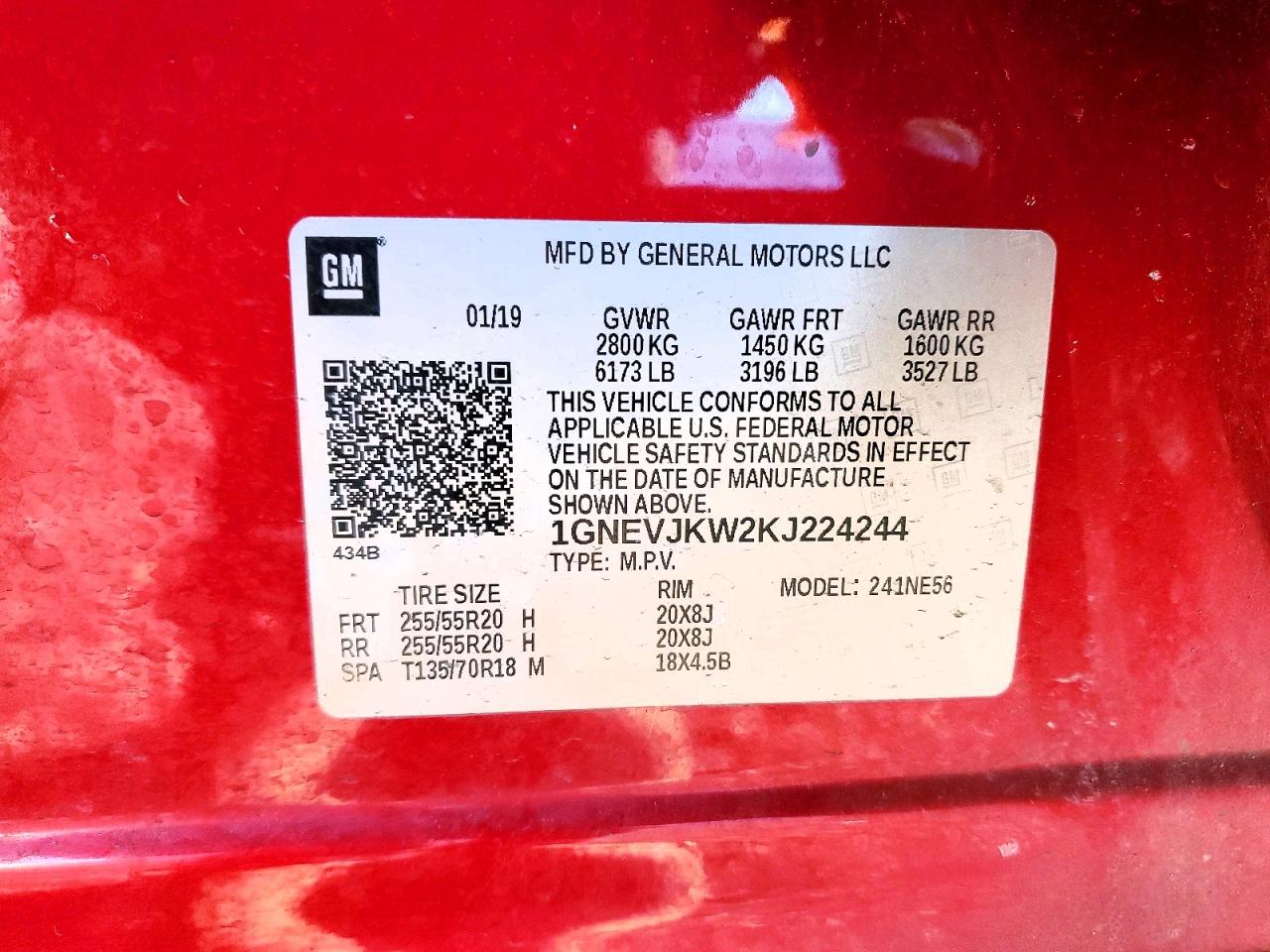 2019 CHEVROLET TRAVERSE HIGH COUNTRY photo 13