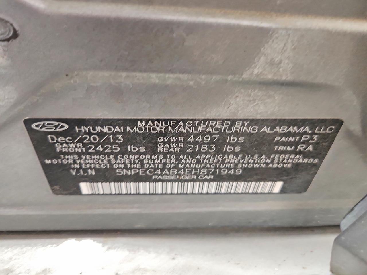 2014 HYUNDAI SONATA SE photo 12