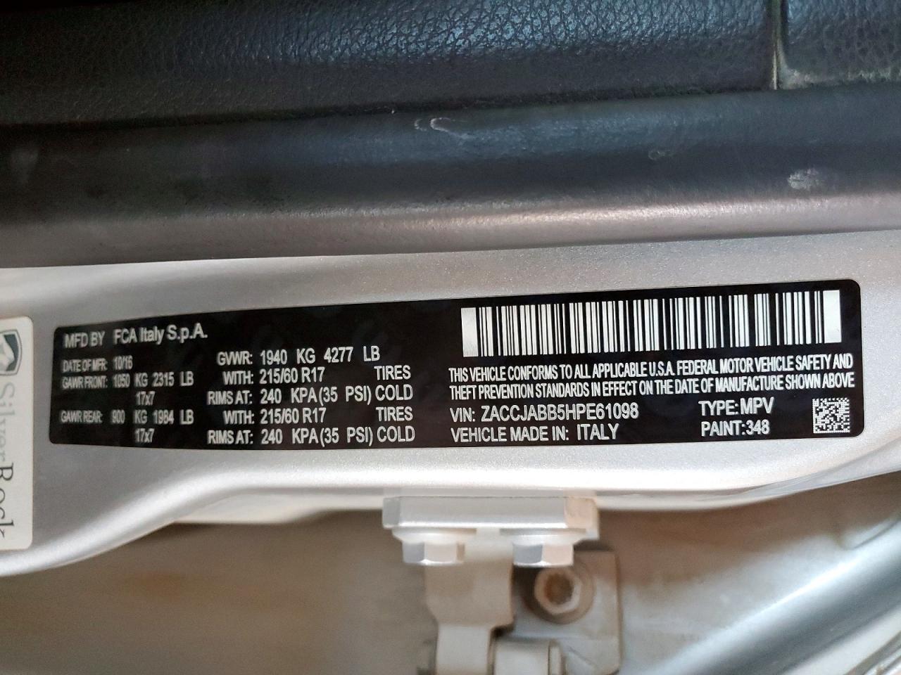 2017 JEEP RENEGADE LATITUDE photo 12