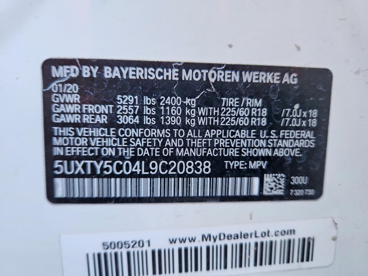 2020 BMW X3 XDRIVE30I photo 13